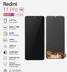 REDMİ NOTE 11 PRO 4G  Ekran Degişimi ( A Kalite) İşçilik Dahil Fiyat